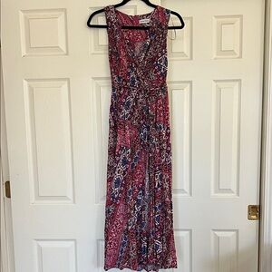 Calvin Klein Collection Paisley Maxi Dress - Red and Blue